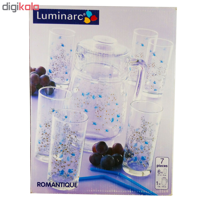 ست پارچ و لیوان 7 پارچه لومینارک مدل ROMANTIQUE