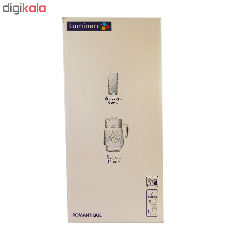 ست پارچ و لیوان 7 پارچه لومینارک مدل ROMANTIQUE