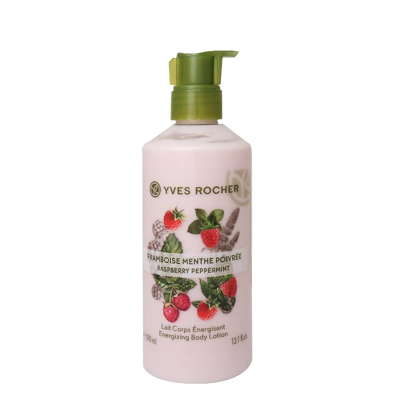 لوسیون بدن ایو روشه مدل raspberry peppermint حجم 390 میلی لیتر