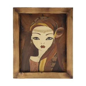 تابلو معرق کاری طرح دختر آفریقایی کد GH01