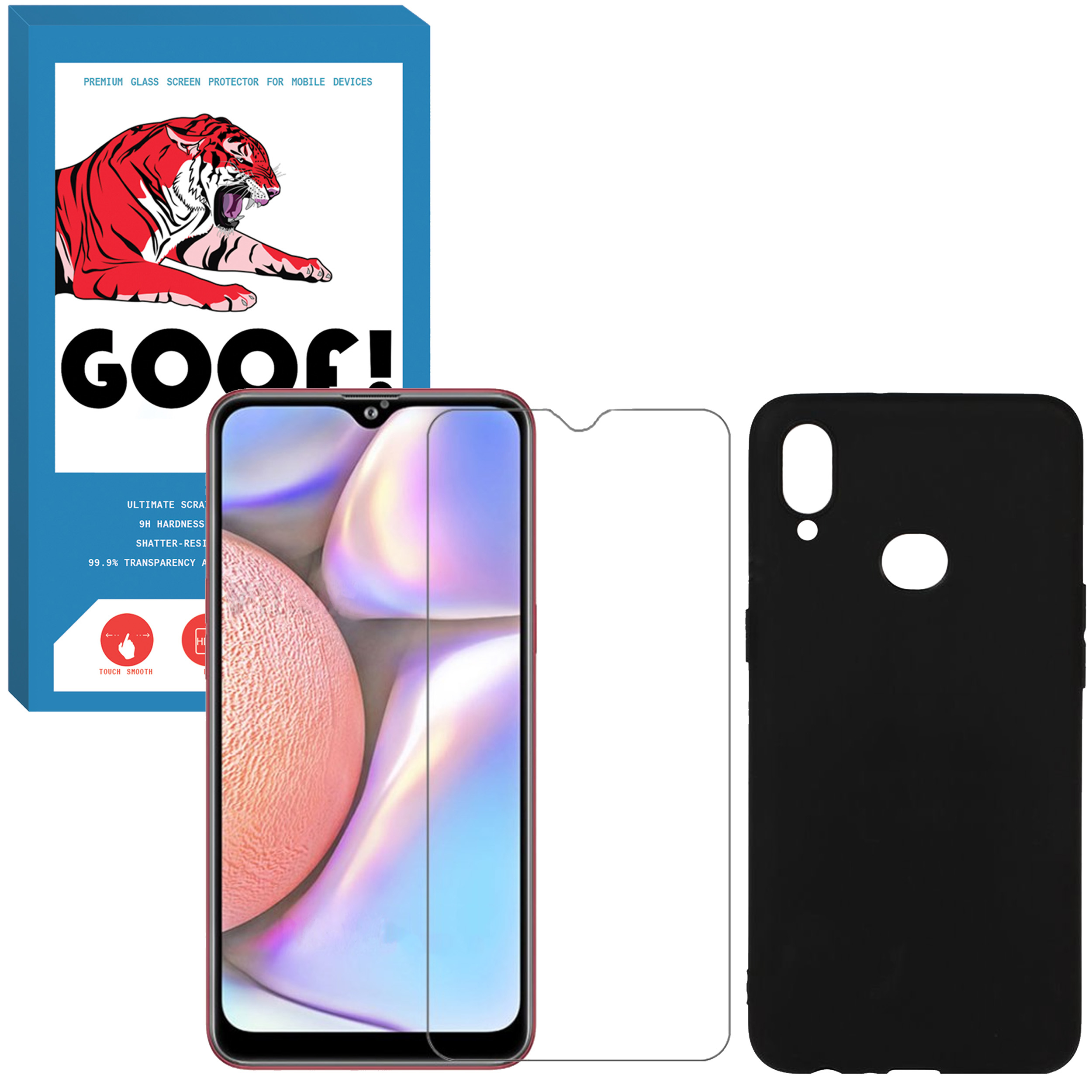 کاور مدل JEL-002 مناسب برای گوشی موبایل سامسونگ Galaxy A10s به همراه محافظ صفحه نمایش گوف مدل SDG