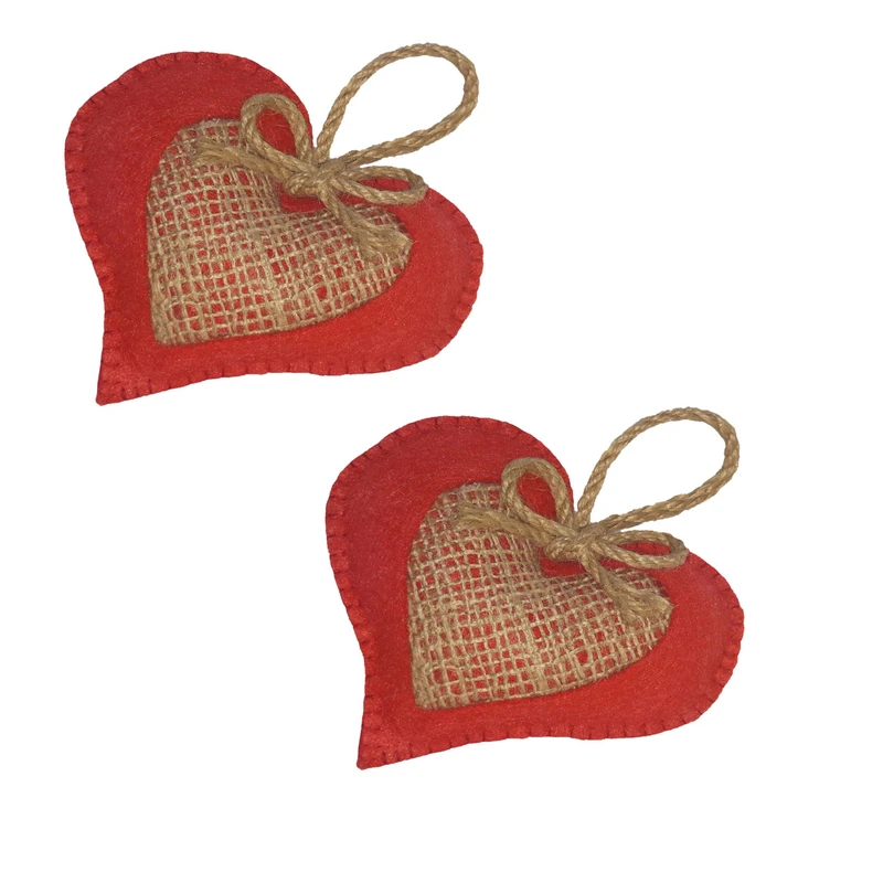 آویز دکوری طرح قلب مدل love3 بسته ی 2 عددی