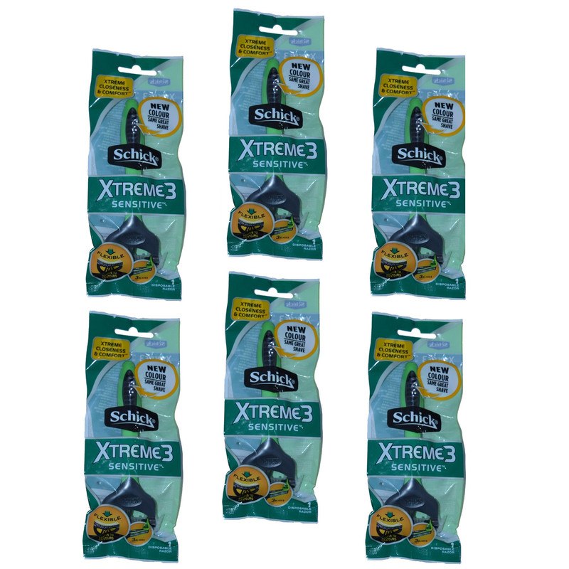 خودتراش شیک مدل xtreme3 sensitive مجموعه 6 عددی