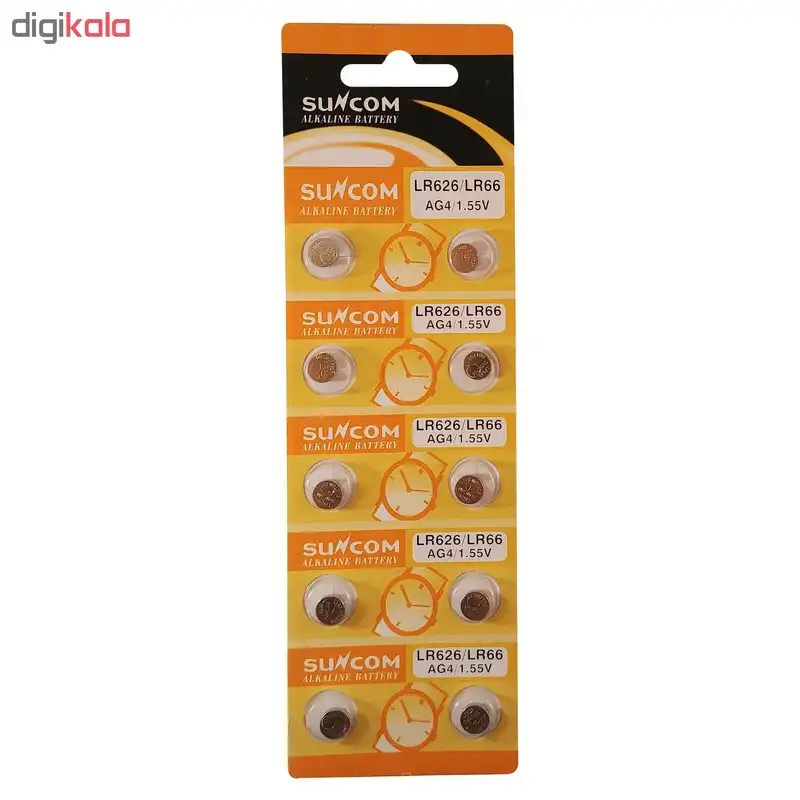 باتری ساعت سان کام مدل AG4 بسته 10 عددی
