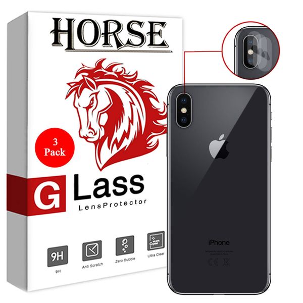 محافظ لنز دوربین هورس مدل UTF مناسب برای گوشی موبایل اپل iPhone X بسته سه عددی محافظ لنز دوربین هورس مدل UTF مناسب برای گوشی موبایل اپل iPhone X بسته سه عددی