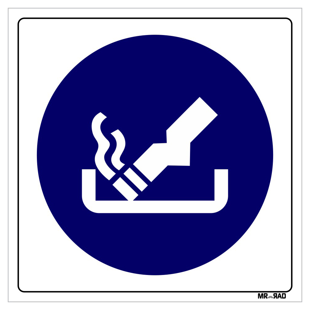 برچسب ایمنی مستر راد طرح ته سیگار خود را در محل مخصوص بیاندازید کد LB00177 بسته دو عددی