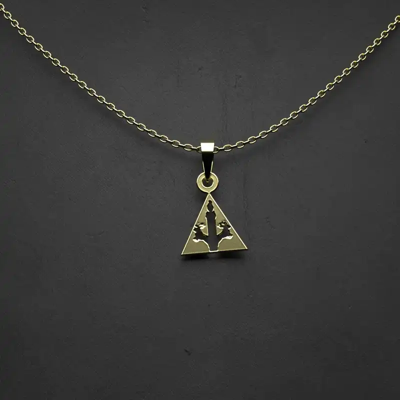 گردنبند طلا 18 عیار زنانه مدوپد مدل دایره کد CA10048