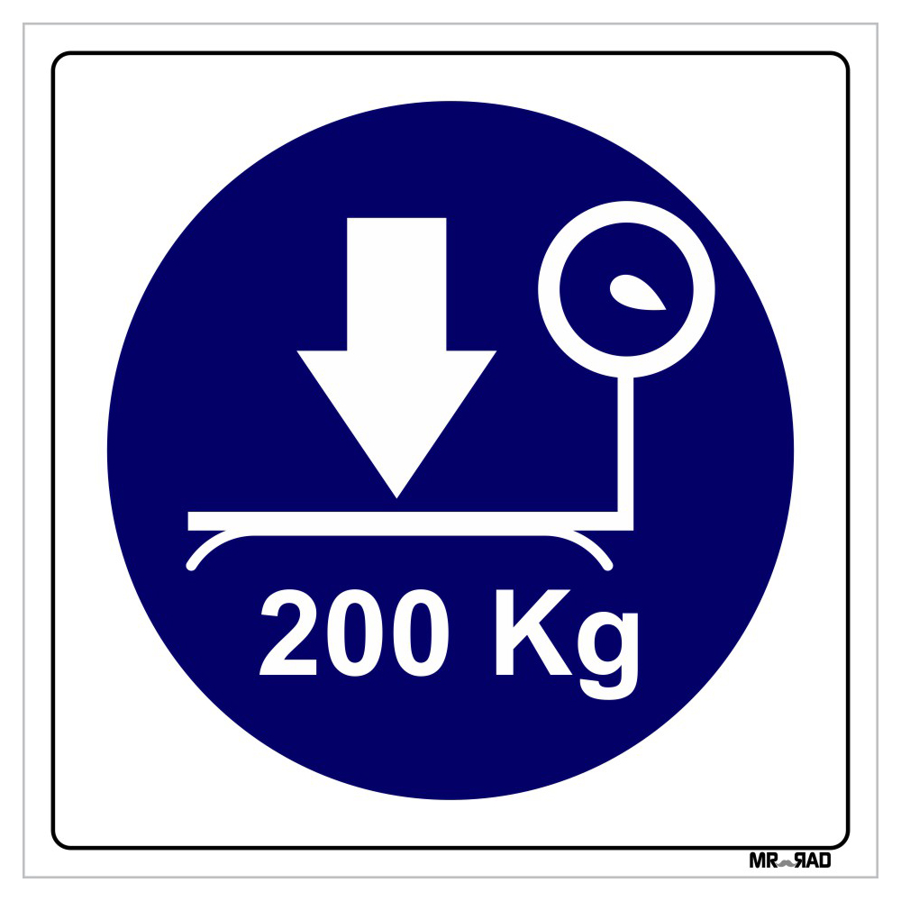 برچسب ایمنی مستر راد طرح حداکثر وزن مجاز 200 کیلوگرم کد LB00191 بسته دو عددی