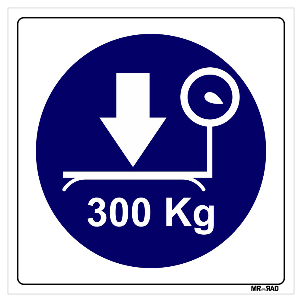 برچسب ایمنی مستر راد طرح حداکثر وزن مجاز 300 کیلوگرم کد LB00192 بسته دو عددی
