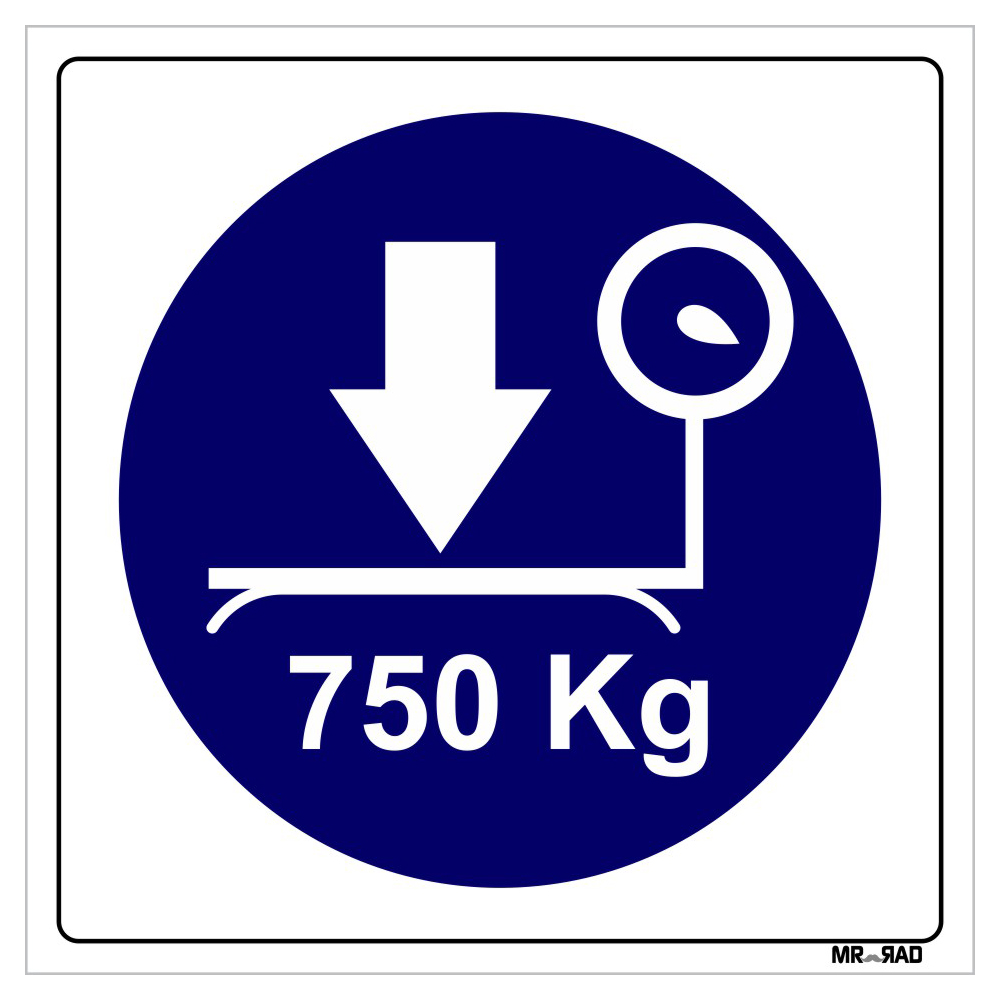 برچسب ایمنی مستر راد طرح حداکثر وزن مجاز 750 کیلوگرم  کد LB00193 بسته دو عددی