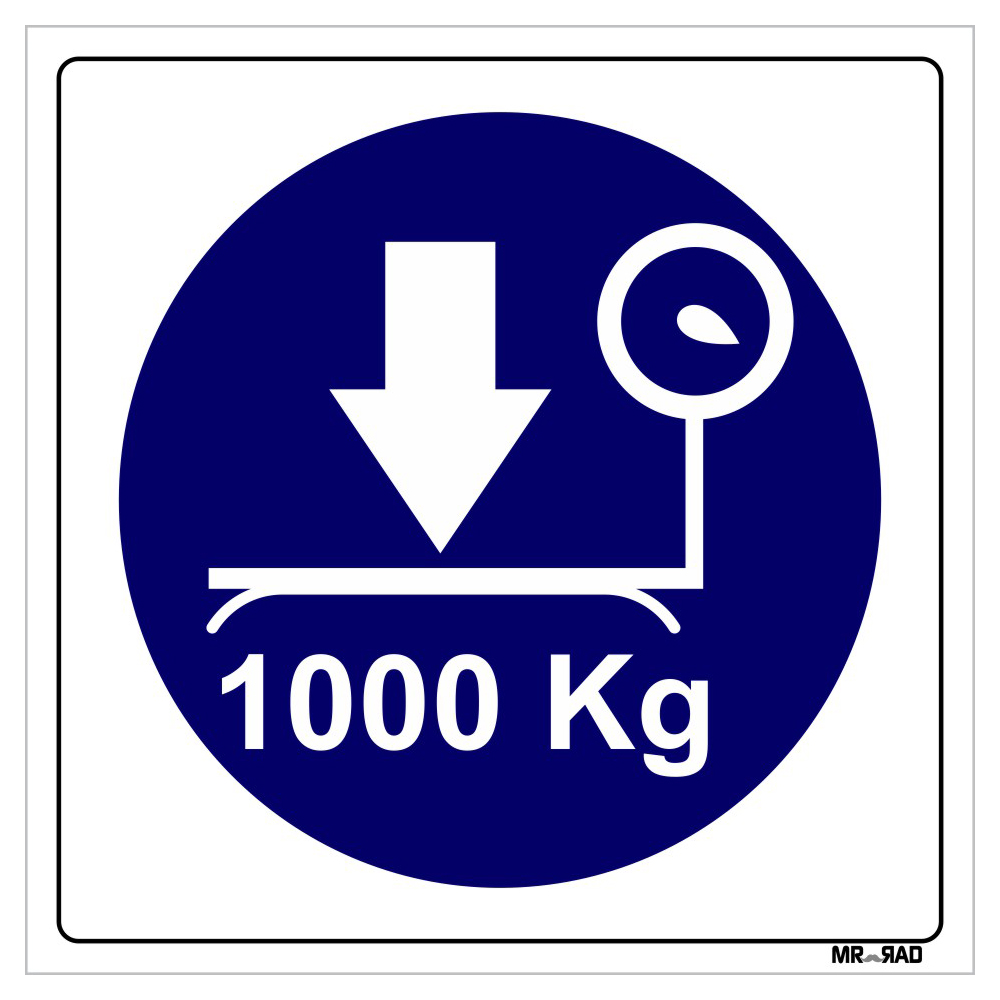برچسب ایمنی مستر راد طرح حداکثر وزن مجاز 1000 کیلوگرم کد LB00194 بسته دو عددی