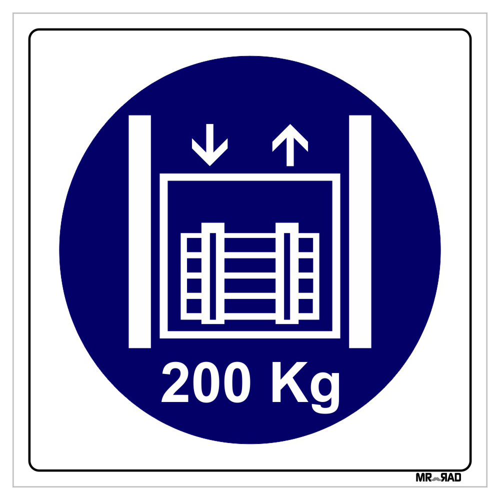 برچسب ایمنی مستر راد طرح حداکثر وزن مجاز  200 کیلوگرم کد LB00218 بسته دو عددی