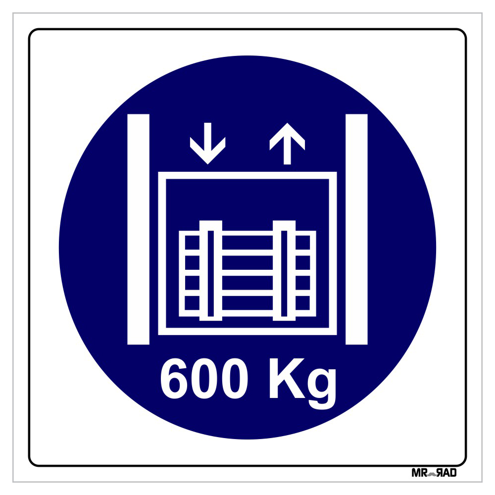 برچسب ایمنی مستر راد طرح حداکثر وزن مجاز  600 کیلوگرم کد LB00222 بسته دو عددی