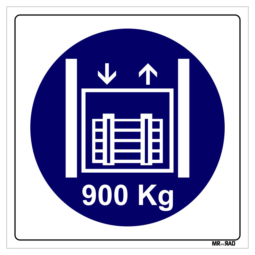 برچسب ایمنی مستر راد طرح حداکثر وزن مجاز  900 کیلوگرم کد LB00224 بسته دو عددی