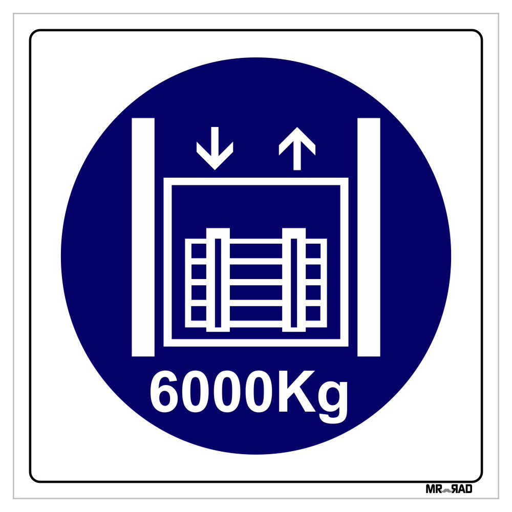 برچسب ایمنی مستر راد طرح حداکثر وزن مجاز  6000 کیلوگرم کد LB00229 بسته دو عددی