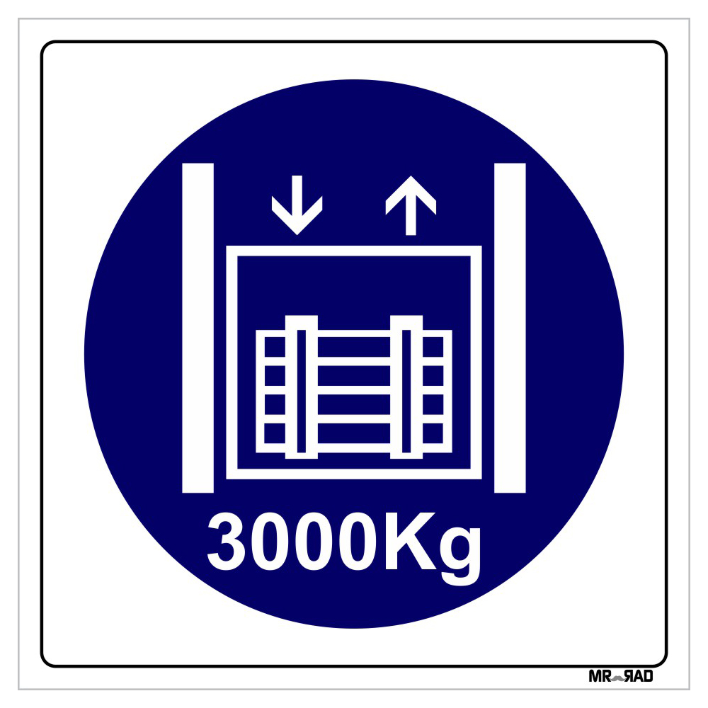 برچسب ایمنی مستر راد طرح حداکثر وزن مجاز  3000 کیلوگرم کد LB00232 بسته دو عددی