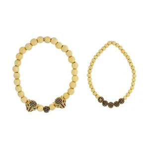 دستبند طرح ببر مدل 60021070150 مجموعه 2 عددی