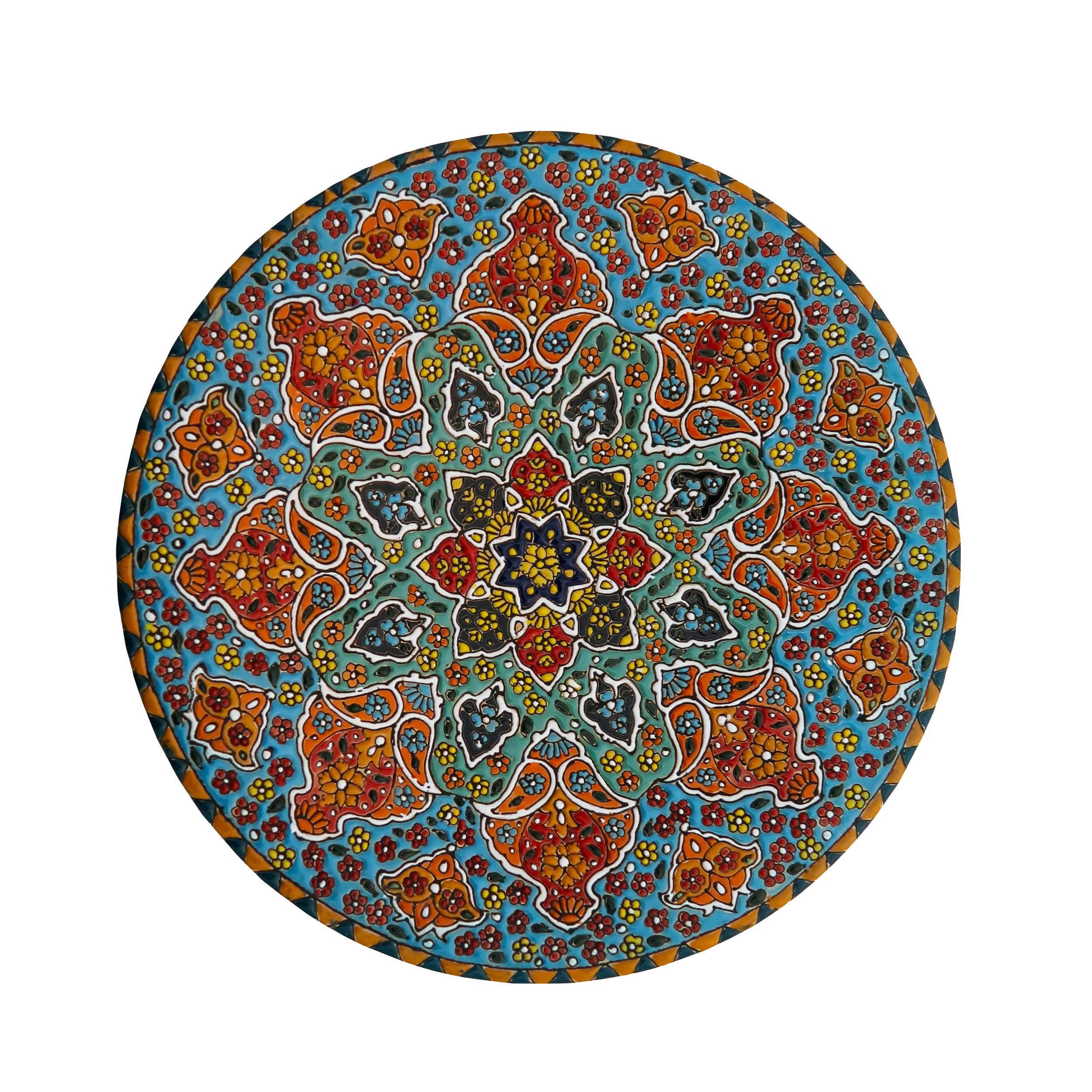 بشقاب میناکاری مدل Plt-c-B16-30