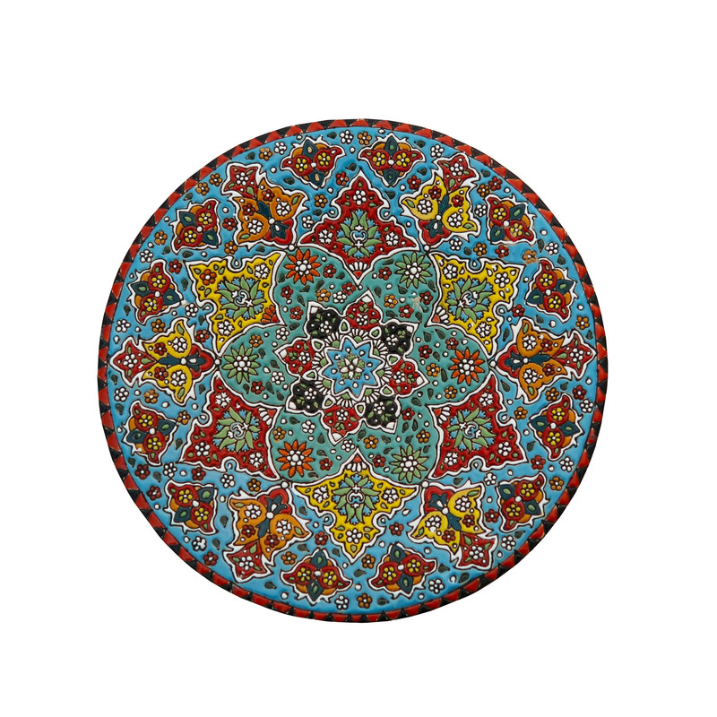 بشقاب میناکاری مدل Plt-c-B19-30