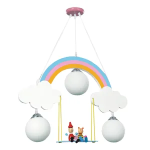 لوستر اتاق کودک طرح تاب و رنگین کمان کد ۳-۱۵۰۲