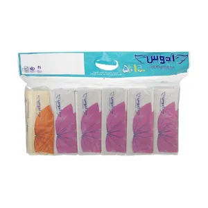 دستمال کاغذی 100 برگ آدوس مدل Flower بسته 6 عددی