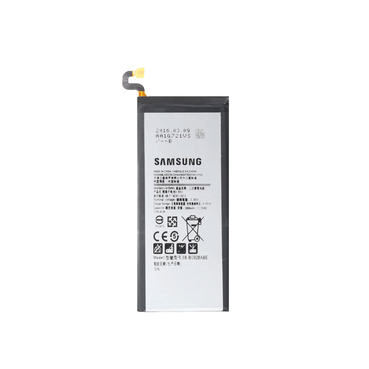 باتری موبایل مدل EB-BG928ABE ظرفیت 3000 میلی آمپر ساعت مناسب برای گوشی موبایل سامسونگ Galaxy S6 edge Plus