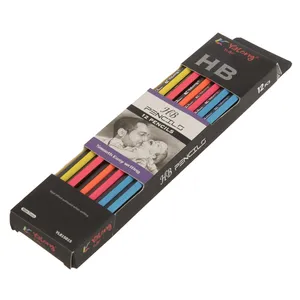 Yalong Stripped Design Black Pencil Pack of 12