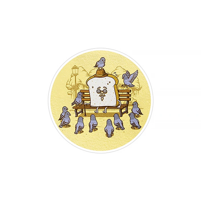 استیکر لپ تاپ ماسا دیزاین طرح نان و پرنده مدل STK412