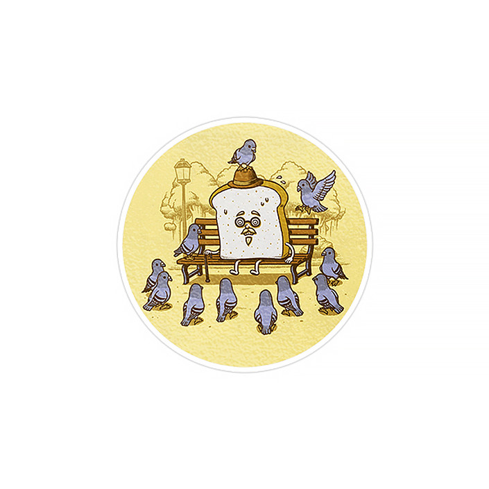 استیکر لپ تاپ ماسا دیزاین طرح نان و پرنده مدل STK412