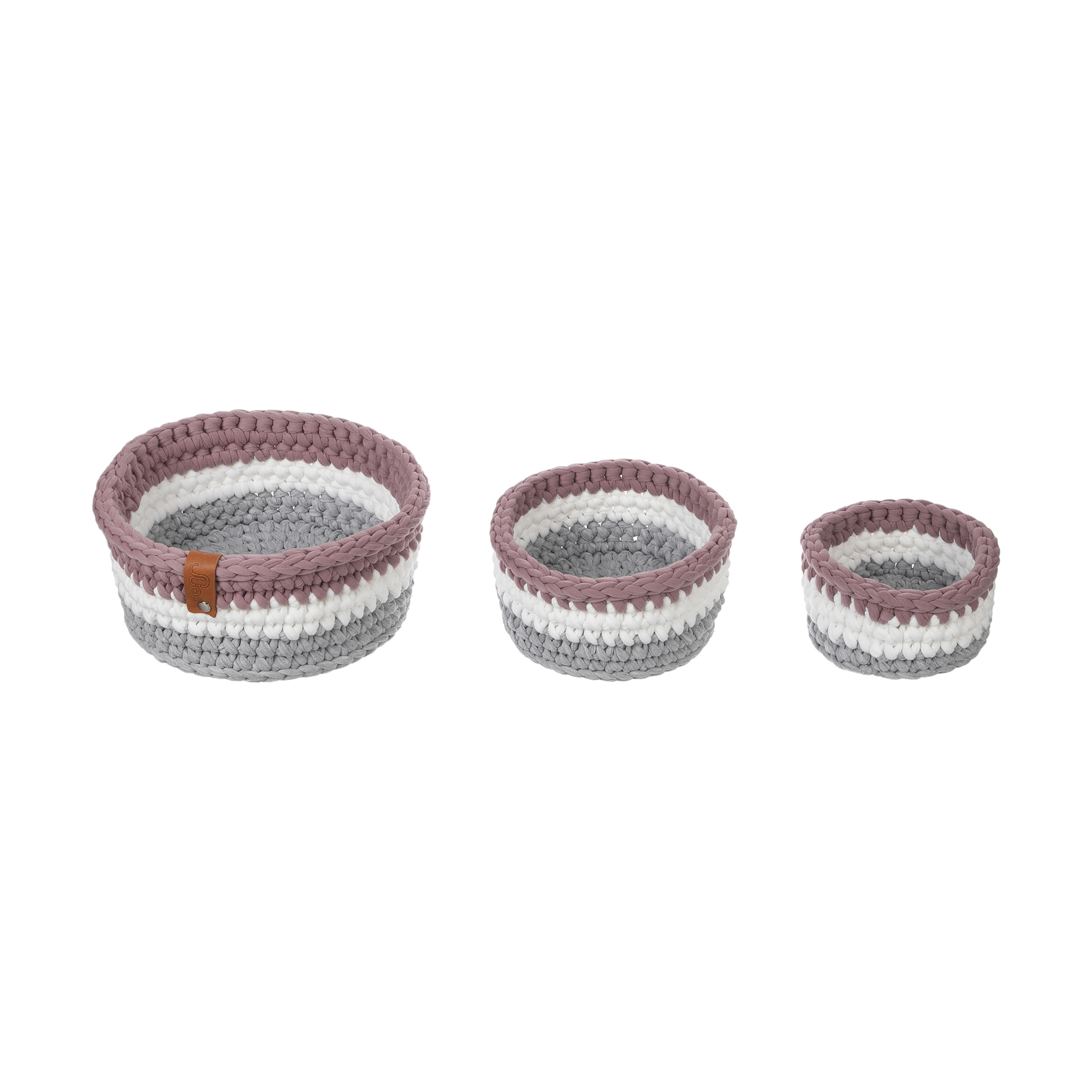 سبد قلاب بافی تریکو مهتاک کد 84133 مجموعه 3 عددی