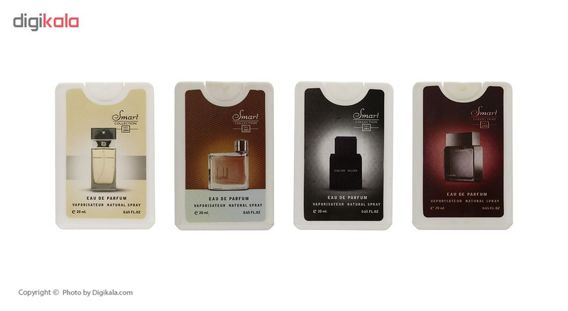 عطر جیبی مردانه اسمارت کالکشن حجم 20 میلی لیتر بسته 4 عددی عطر جیبی مردانه اسمارت کالکشن حجم 20 میلی لیتر بسته 4 عددی