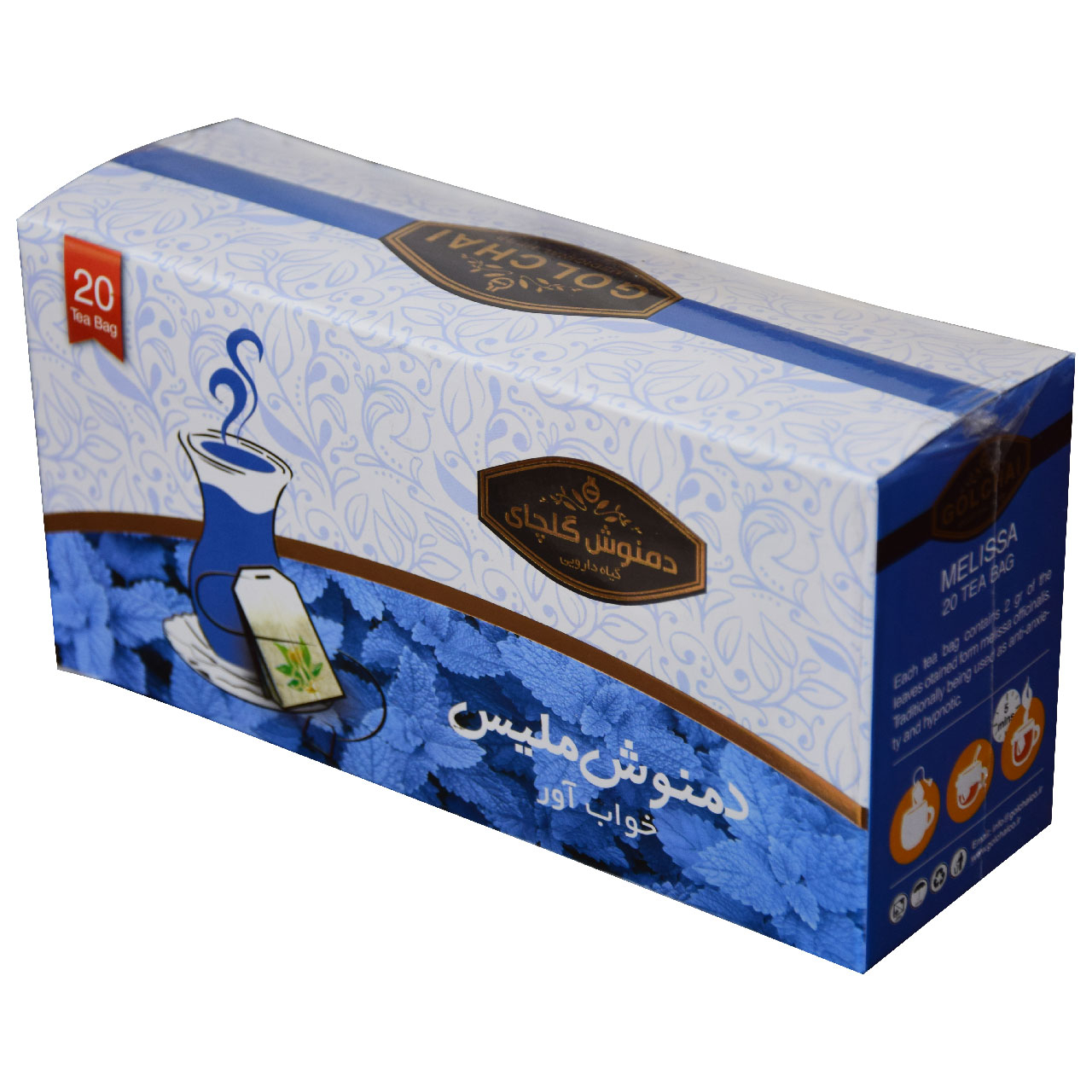 دمنوش ملیس گلچای بسته 20 عددی
