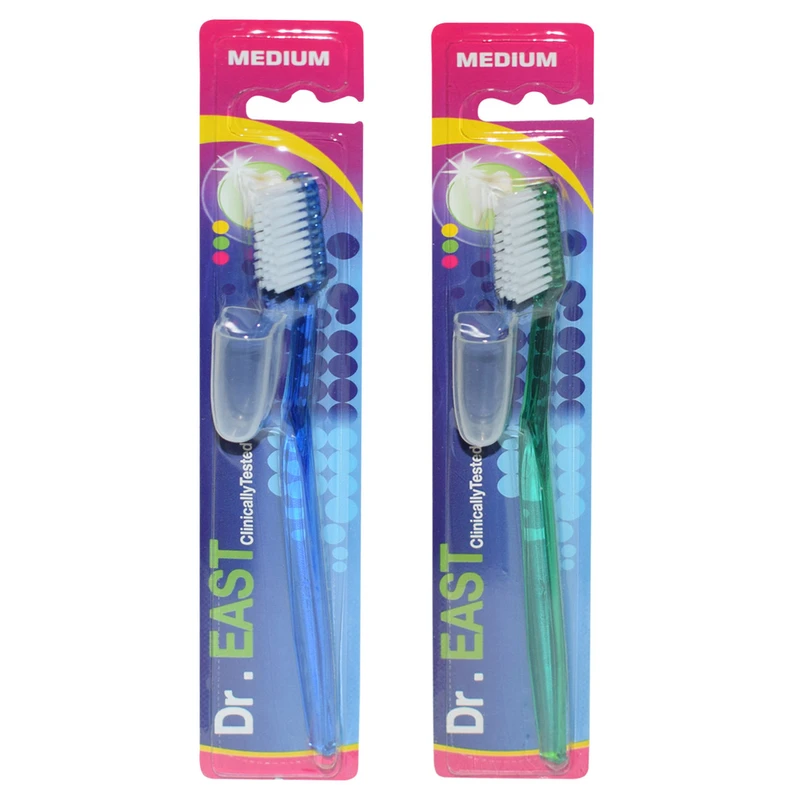 مسواک دکتر ایست مدل کلاسیک کد 1 با برس متوسط بسته 2 عددی