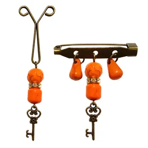 ست سنجاق سینه و گیره روسری طرح کلید کد PM SE46