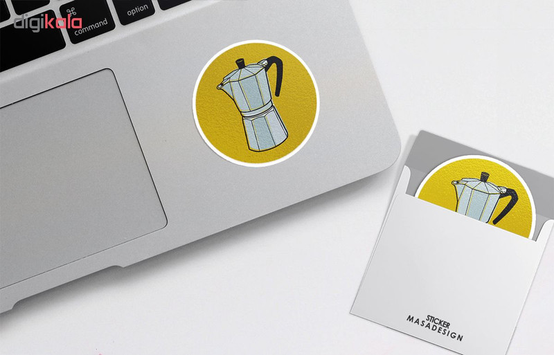 استیکر لپ تاپ ماسا دیزاین طرح قهوه ساز مدل STK443