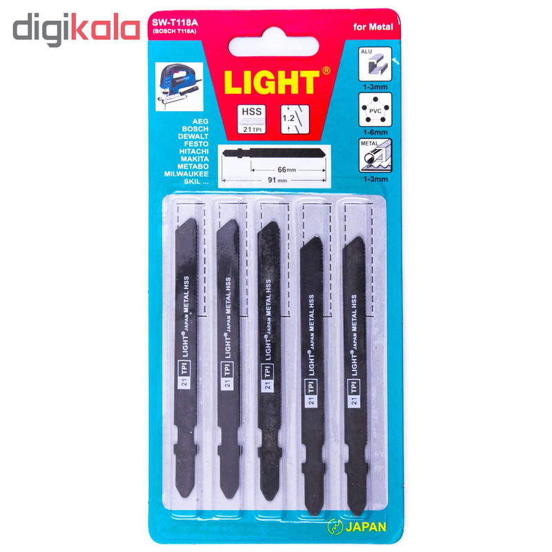 تیغ اره عمود بر آهن لایت مدل SW-T118A بسته 5 عددی