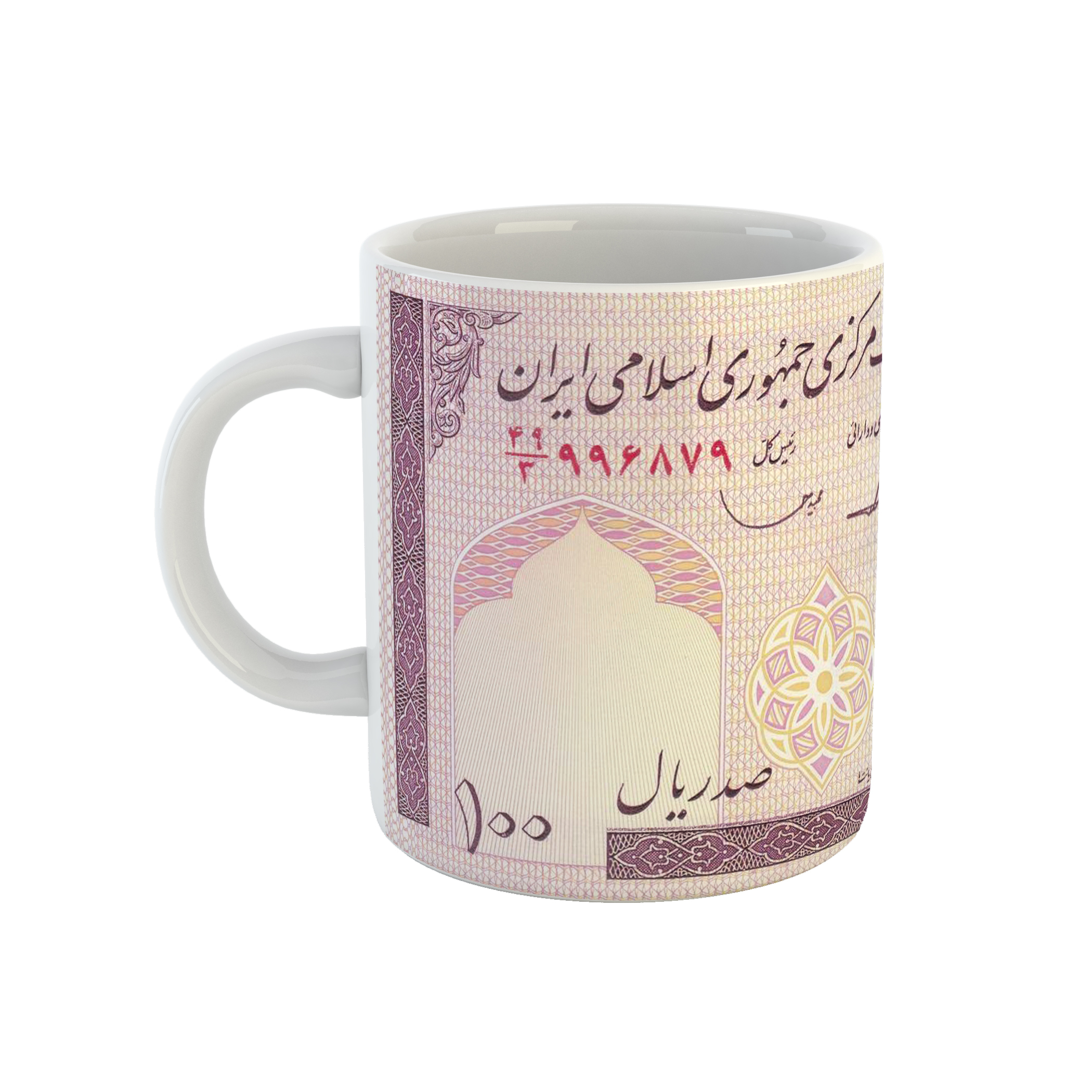 ماگ طرح اسکناس 100 ریالی مدرس ماگ طرح اسکناس 100 ریالی مدرس