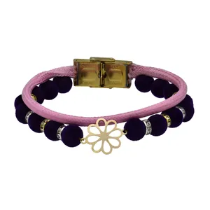 دستبند نقره زنانه طرح گل مدل 002