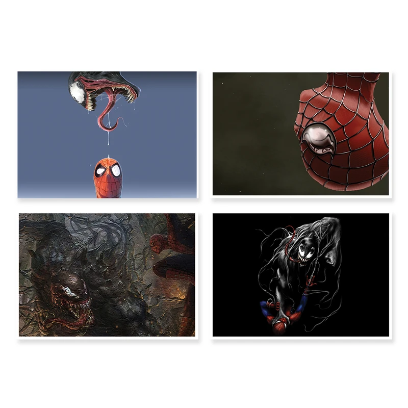 پوستر طرح SpiderMan کد A-1242 مجموعه 4 عددی