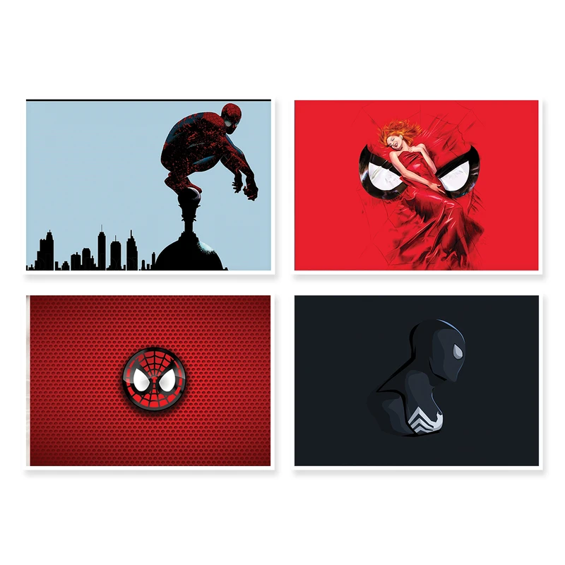 پوستر طرح SpiderMan کد A-1244 مجموعه 4 عددی
