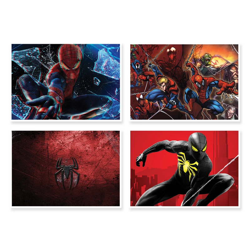 پوستر طرح SpiderMan کد A-1245 مجموعه 4 عددی