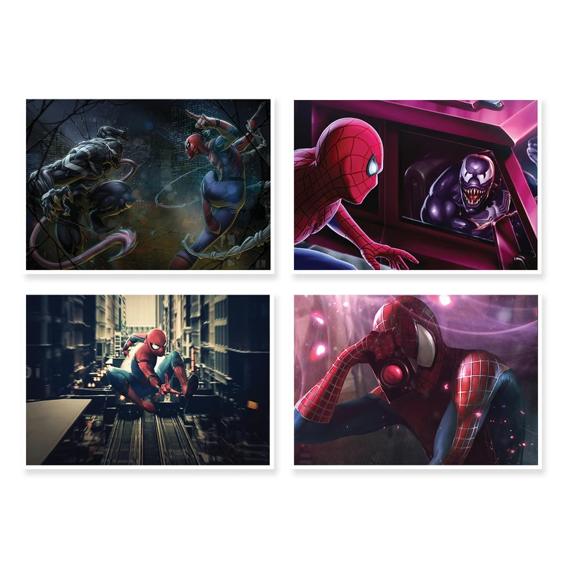 پوستر طرح SpiderMan کد A-1247 مجموعه 4 عددی