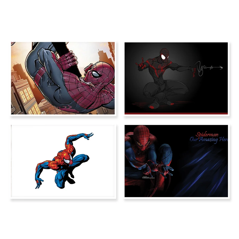 پوستر طرح SpiderMan کد A-1255 مجموعه 4 عددی