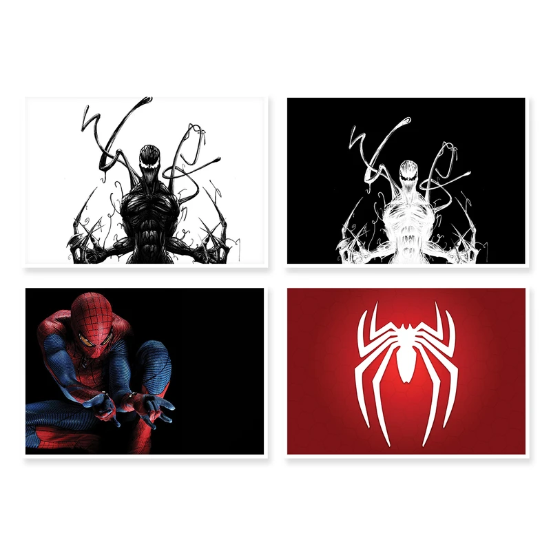 پوستر طرح SpiderMan کد A-1259 مجموعه 4 عددی