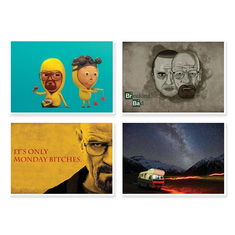 پوستر طرح Breaking Bad کد A-1266 مجموعه 4 عددی