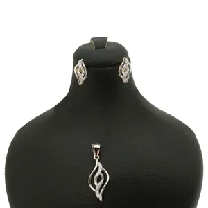 نیم ست نقره زنانه کد P228