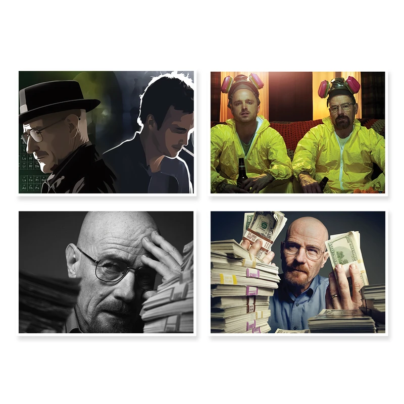 پوستر طرح Breaking Bad کد A-1272 مجموعه 4 عددی