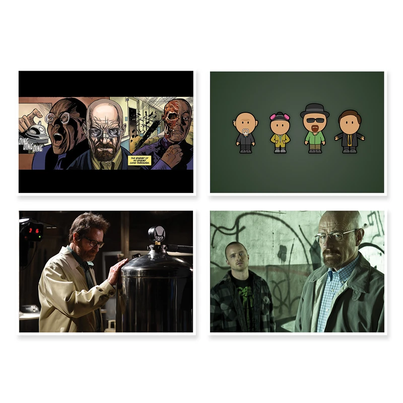 پوستر طرح Breaking Bad کد A-1288 مجموعه 4 عددی