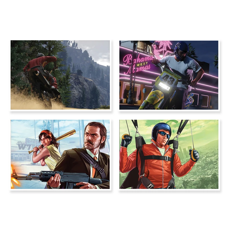 پوستر طرح GTA V کد A-1292 مجموعه 4 عددی