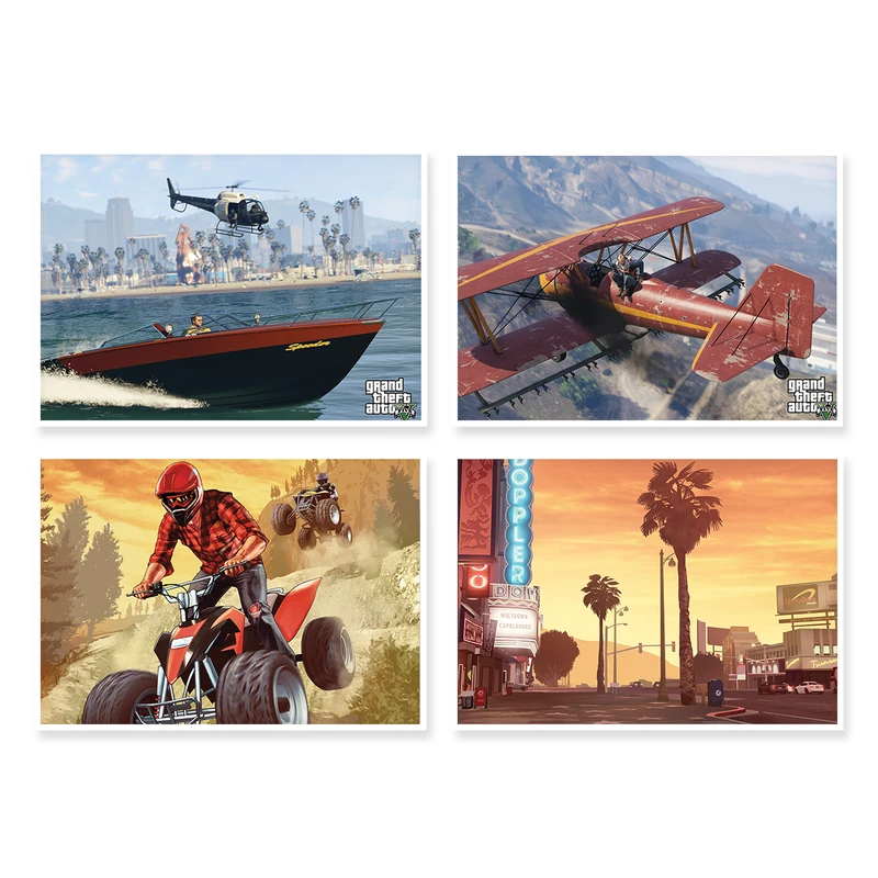پوستر طرح GTA V کد A-1294 مجموعه 4 عددی
